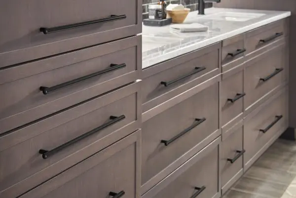 Purchasing vanity cabinet hardware at French Creek Designs in Casper, Wyoming