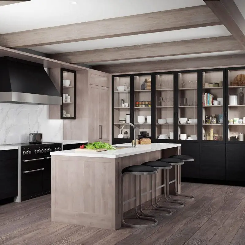 Shop Artizen Loft Nero and alder weathered in Casper, WY at French Creek Designs in Casper, WY Kitchen Cabinets, Cabinetry