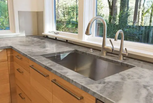 Arabescus White Marble Countertop for sale at French Creek Designs in Casper, WY