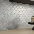 Buy Vintage Metals Tile Collection at French Creek Designs Tile Design Center in Casper, Wyoming | Whitewash Titanium Fan