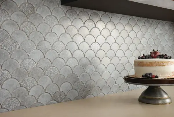 Buy Vintage Metals Tile Collection at French Creek Designs Tile Design Center in Casper, Wyoming | Whitewash Titanium Fan