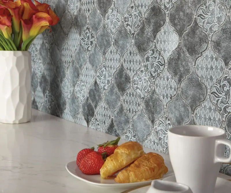 Buy Vintage Metals Tile Collection at French Creek Designs Tile Design Center in Casper, Wyoming | Whitewash Iron Arabesque