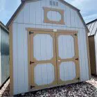 Shed For Sale 10×12 Blue Gray Painted Lofted Barn at French Creek Designs Shed Sales in Casper, WY