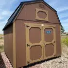 10×12 Brown Painted Lofted Barn Shed For Sale at French Creek Designs in Casper, WY