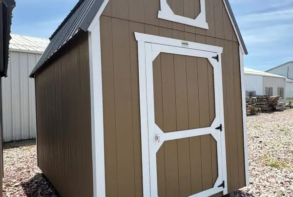 Shed For Sale 8×12 Buckskin Painted Lofted Barn at French Creek Designs in Casper, WY