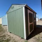 8x12 Rosemary Green Painted Utility Shed For Sale at French Creek Designs Shed Sales in Casper, Wyoming