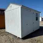 8x12 Barn White Painted Utility Shed For Sale at French Creek Designs Shed Sales in Casper, Wyoming