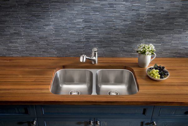 Shop Edge Grain Burmese Teak Wood Countertop at French Creek Designs, Countertop Store, Casper, WY