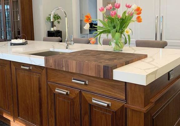 Butcher Block Countertops Shop butcher block countertops at French Creek Designs Countertop Store in Casper, WY, Granite, Quartz, Soapstone, and Marble.