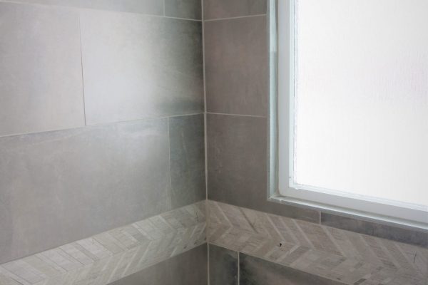 Client Bathroom Remodel 100 Chevron Tile Accent