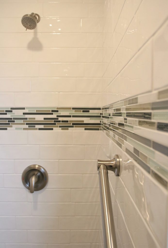 Client Bathroom Remodel 103A White Subway Tile Shower