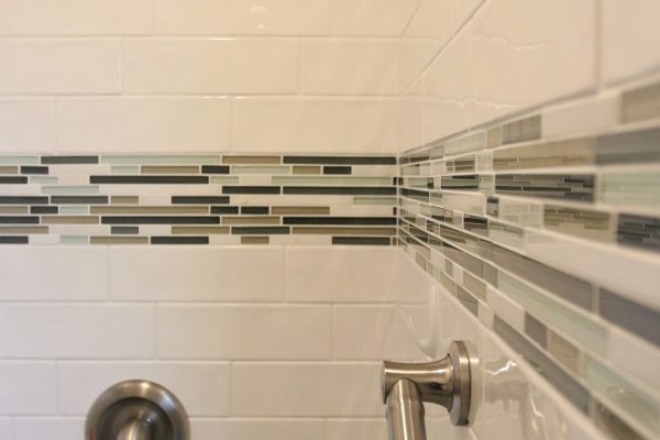 Client Bathroom Remodel 103 Modern Bathroom shower tile and accent