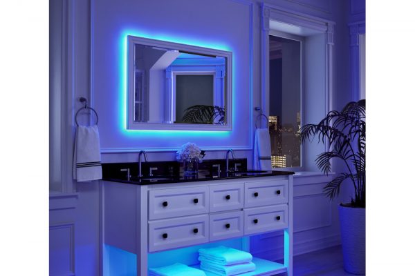 Shop LED Lights & Power Strips at French Creek Designs Bathroom Remodel Store in Casper, WY blue