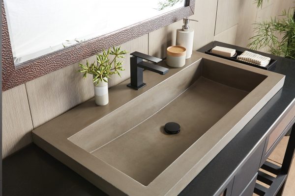 Concrete Trough Sink 3619 Earth | Buy at French Creek Designs Bath Store, Casper, WY