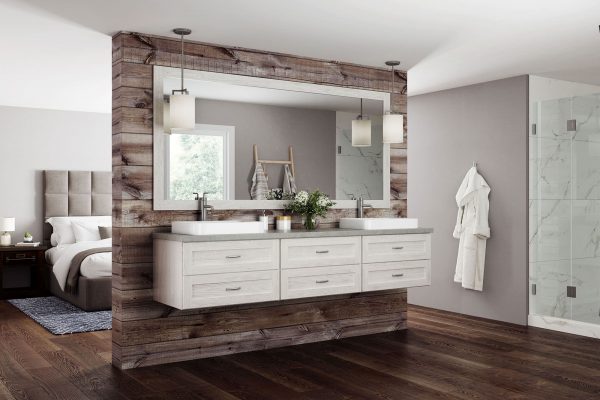 Purchasing floating Vanity Cabinets or wall mount vanity cabinets at French Creek Designs, Casper, WY