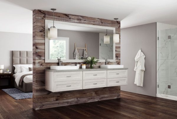 Purchasing floating Vanity Cabinets or wall mount vanity cabinets at French Creek Designs, Casper, WY