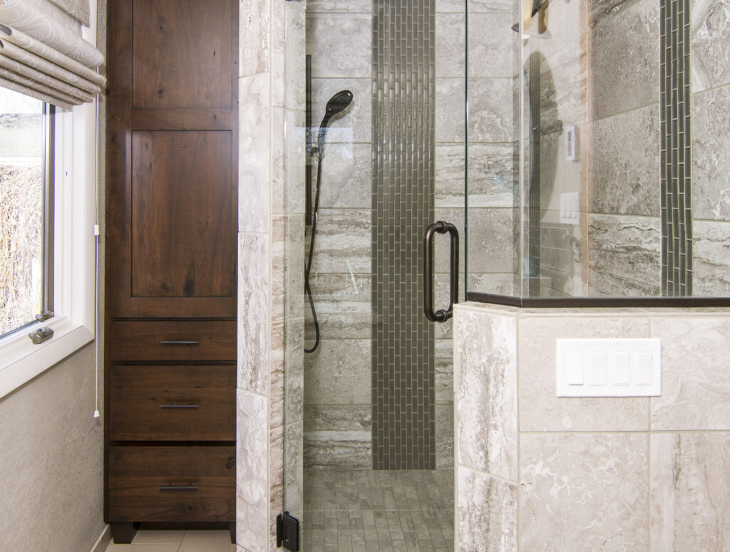 Purchasing shower-systems waterproof at French Creek Designs Bathroom Store, Casper, WY Schluter products, tile, grout, all-set, Linen Closets