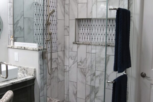 Client Bathroom Remodel 102 Marble Tile Shower