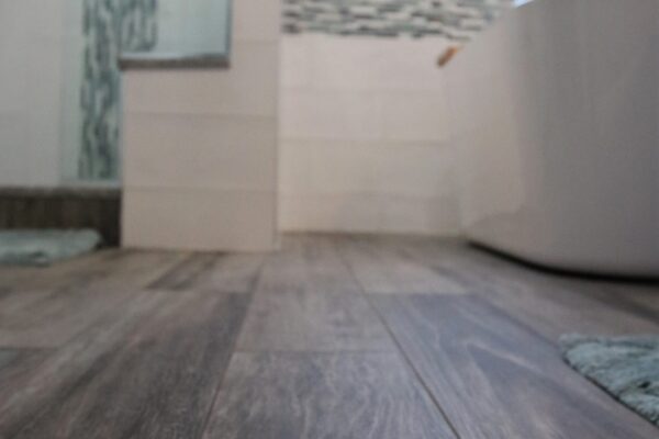 Client bathroom Remodel 110 tile flooring