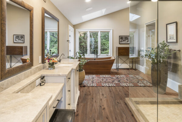 Shop luxury vinyl tile flooring at French Creek Designs in Casper, WY SEE LVT Bathroom Designs