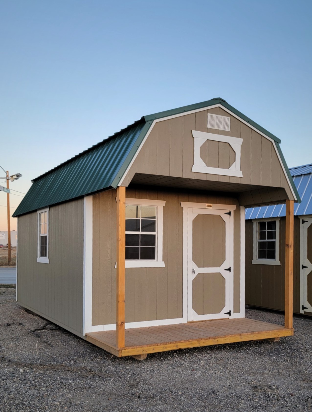 10x20 Painted Front Porch Playhouse Package Lofted Barn Shed | Casper's Sheds for sale