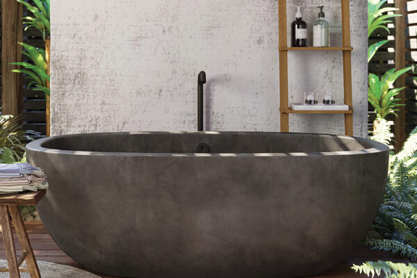 Buy Avalon Concrete Bathtubs Soaker Tubs at French Creek Designs, Bathroom Store, Casper, WY