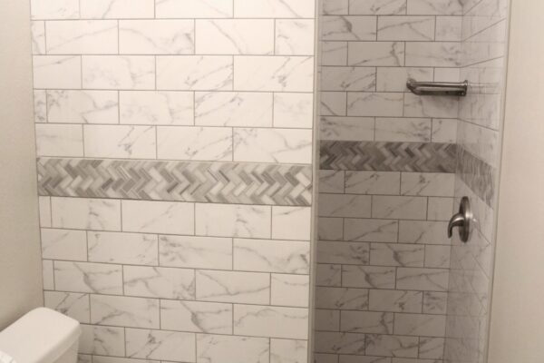 Soft White Grey Bathroom Redesign