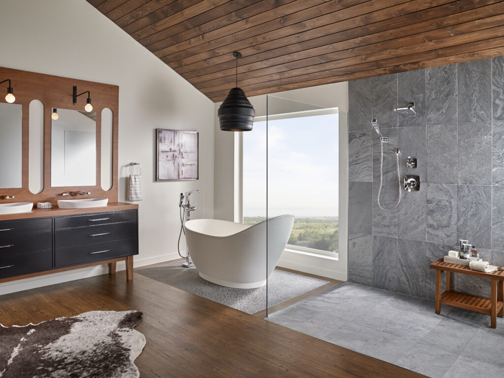 Shop various Shower Designs at French Creek Designs in Casper, Wy - Bathroom Remodel Store | Mix Marble Pebbles Available