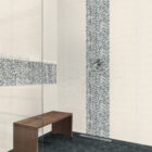 Curbless Tile Shower Walk-In Shower Design | Designing and buying materials at French Creek Designs Bath Store, Casper, WY | Waterfall Shower Design