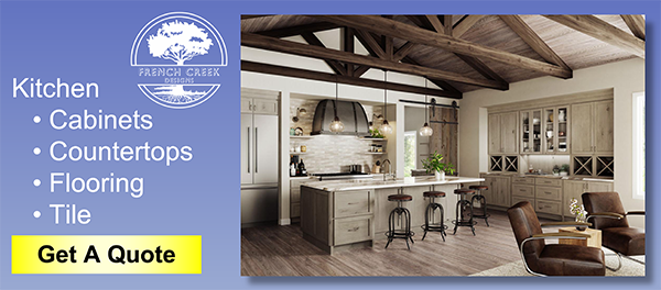 Get a Quote to remodel your kitchen today. Buy Cabinets, countertops, flooring and tile at French Creek Designs, Casper, WY