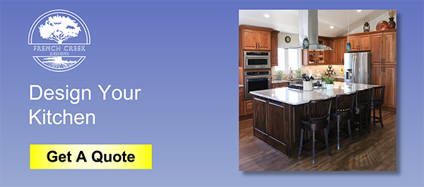 Design Your Kitchen Free Now! Start Design Services | Casper's Kitchen Design Center buy cabinets, countertops, kitchen sinks, kitchen faucets, and flooring at French Creek Designs.