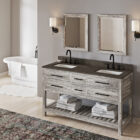 Wavecrest Vanity 60" Weathered Grey Buy at French Creek Designs Bathroom Store, Casper, WY Furniture Vanity.