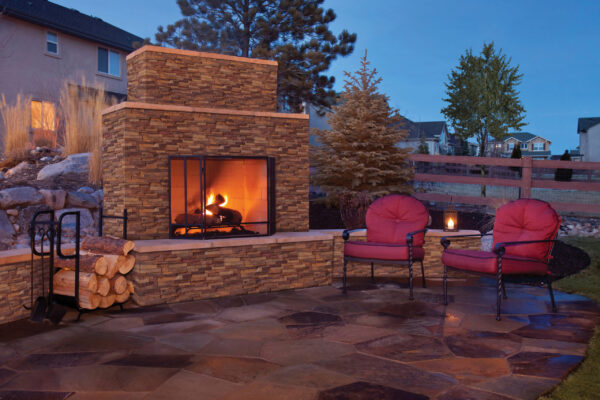 Outdoor Fireplace Designs | Shop Fireplace Stacked Stone, Hearths, and Mantels at French Creek Designs in Casper, WY