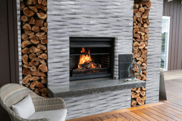 Outdoor Fireplace Designs | Shop Fireplace Stacked Stone, Hearths, and Mantels at French Creek Designs in Casper, WY
