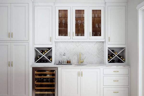 Shop Woodland White Maple Cabinets with Taylor Door at French Creek Designs, Casper, WY