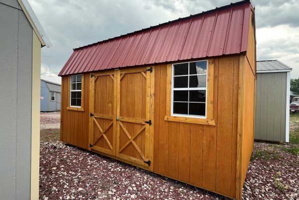 Buy Now: 10×16 Untreated Fir Lofted Barn Shed For Sale or custom order at French Creek Designs Shed Sales, Casper, WY