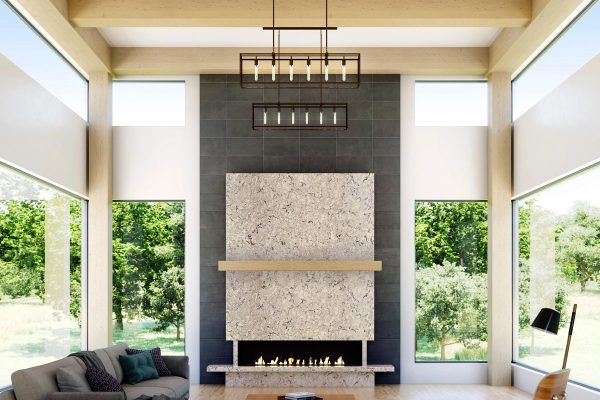 Shop Cambria Halewood Quartz - Signature Series Fireplace at French Creek Designs, Casper, WY