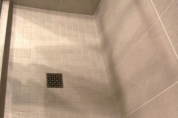 Client Bathroom Remodel Tile shower floor remodel