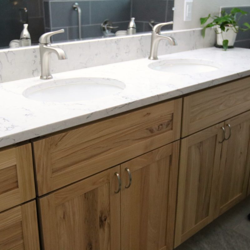 Client Bathroom Remodel 124 vanity quartz countertops