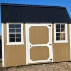 Buy now 8×12 Lofted Barn Shed For Sale - Buckskin Paint, Barn White Trim or Order at French Creek Designs Shed Sales, Casper, WY