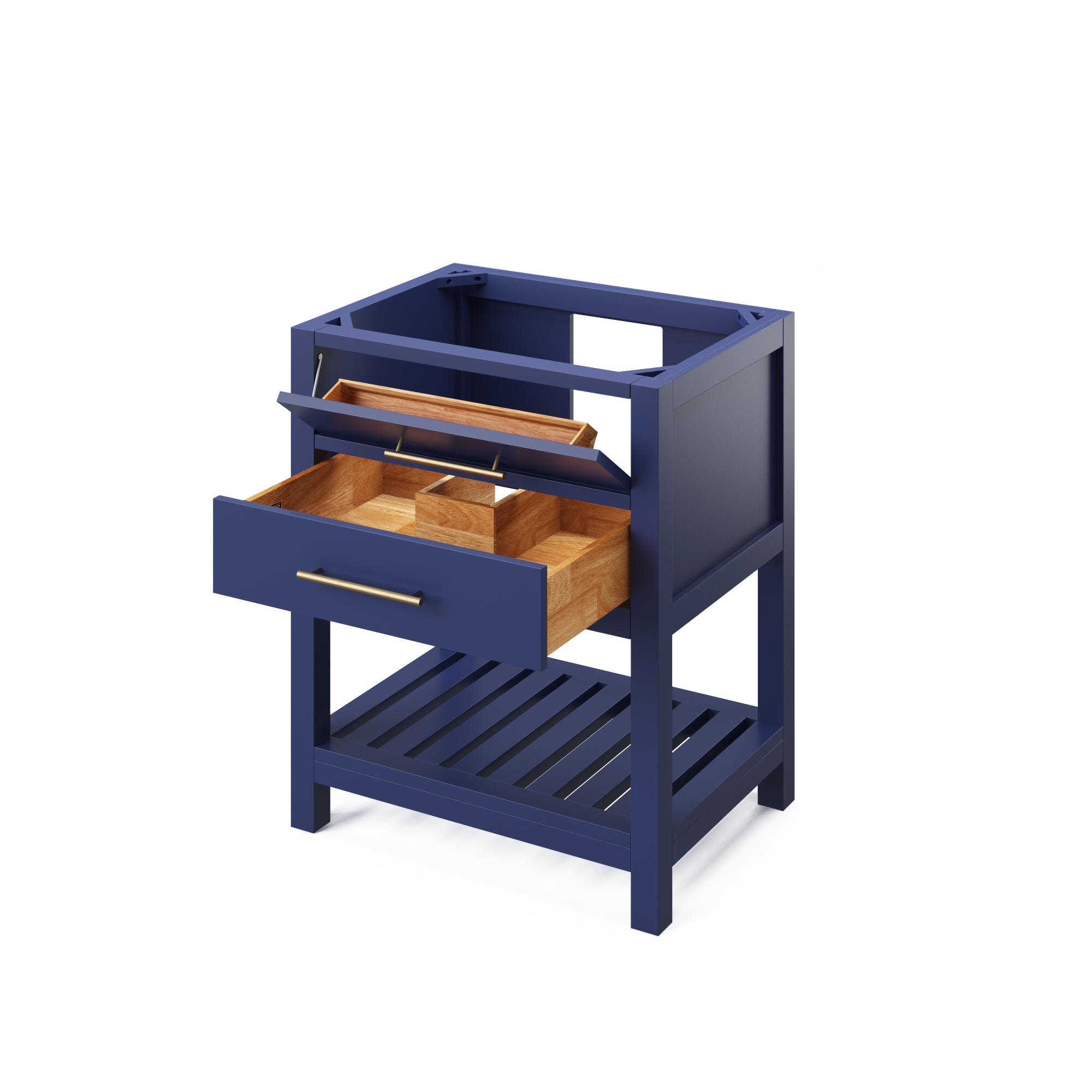 30" Wavecrest Vanity - Hale Blue - Single Bowl - Open View