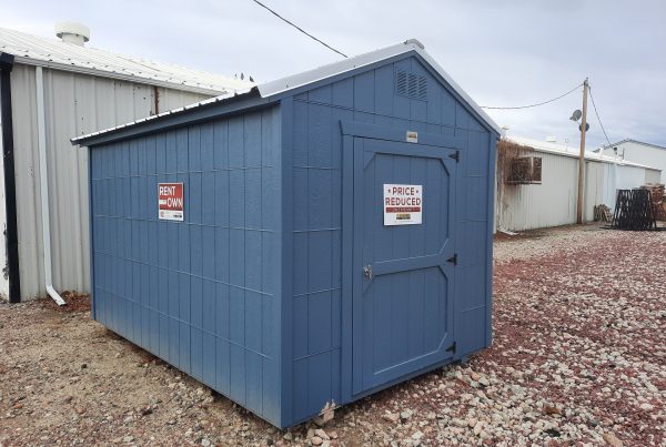 Buy Now: 8×12 Utility Shed For Sale Belmont Blue Paint or Custom Order at French Creek Design Shed Sales in Casper, WY
