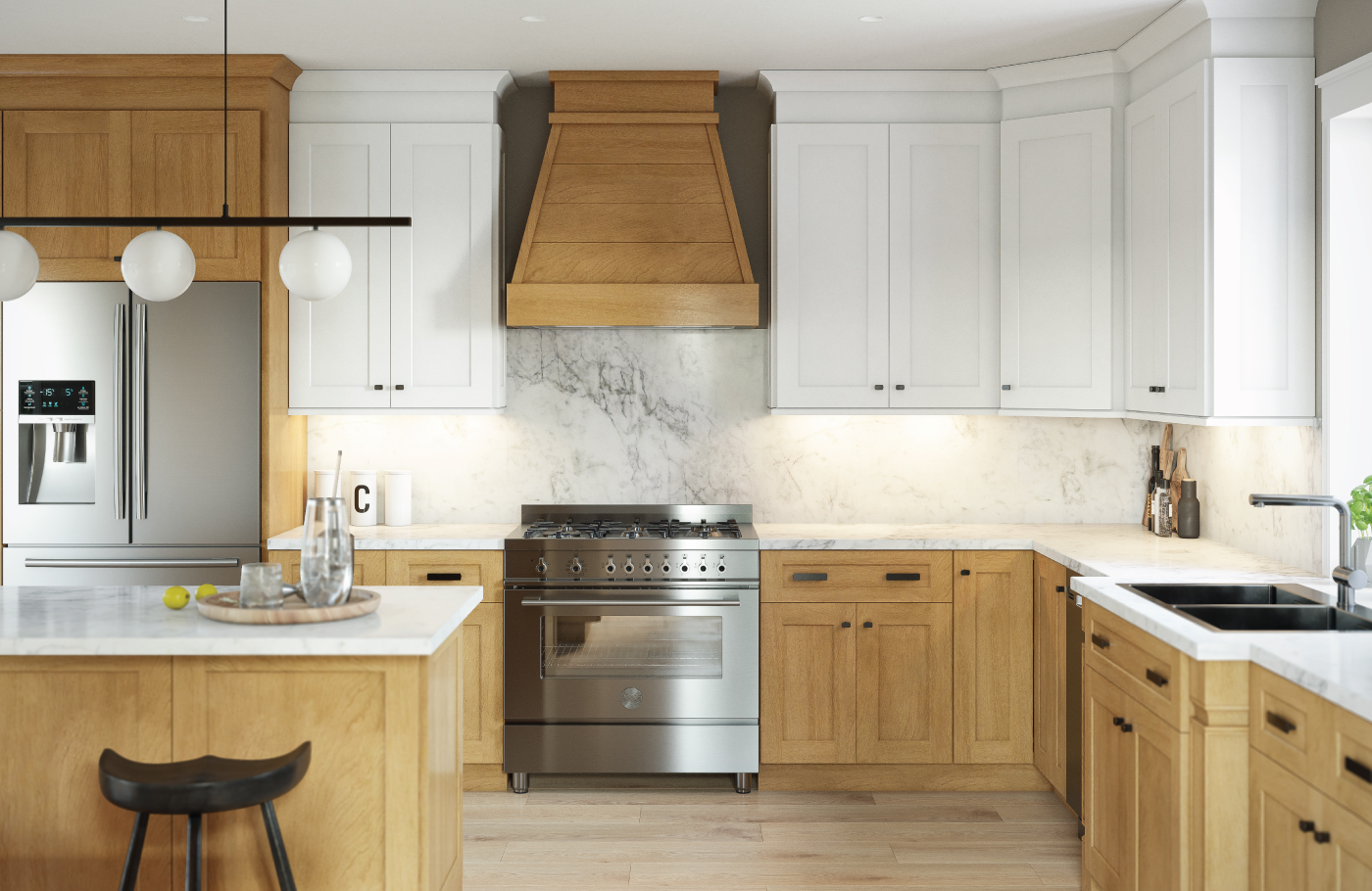 Fabuwood Allure Galaxy Timber and Frost Kitchen Design