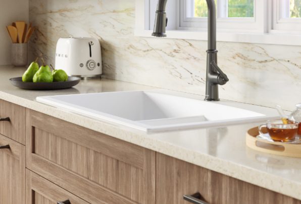 Shop Elwood Kitchen Faucets at French Creek Designs Kitchen Design Center in Casper, WY Gunmetal Grey