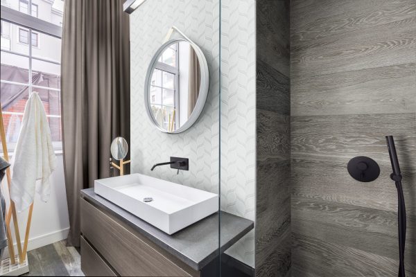 Shop Striking white bathroom tiles, including the pure white petal mosaic at French Creek Designs Tile Design Center in Casper, WY
