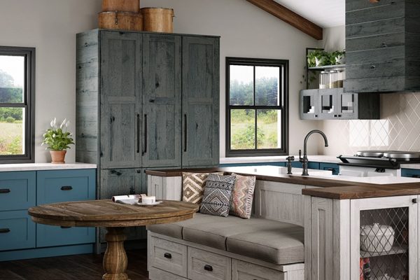 Shop Woodland Farmstead Patina Stone Finish at French Creek Designs in Casper, Wyoming Kitchen Cabinets, Cabinetry