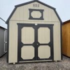 For Sale 10×12 Lofted Barn Shed Baked Clay Paint Black Trim at French Creek Designs Sheds For Sale, Casper, WY