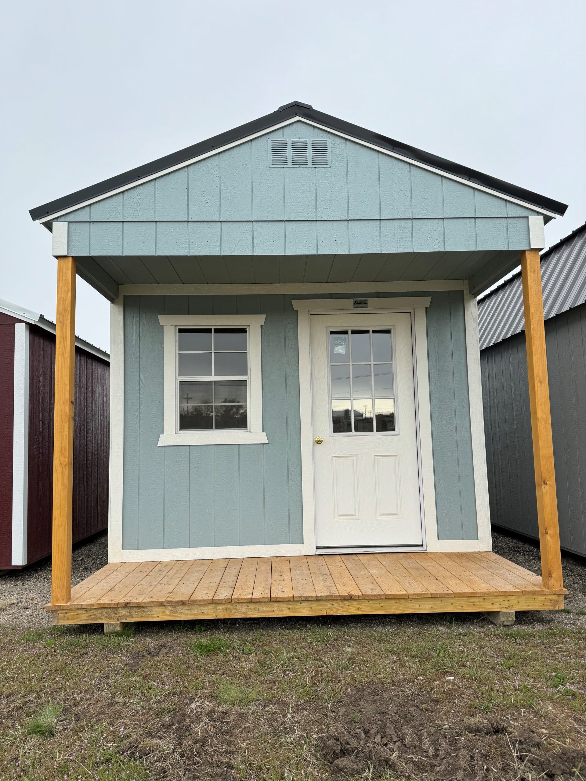 10×16 Bora Bora Painted Front Porch Shed For Sale