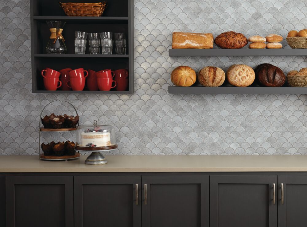 Buy Vintage Metals Tile Collection at French Creek Designs Tile Design Center in Casper, Wyoming | Whitewash Titanium Fan