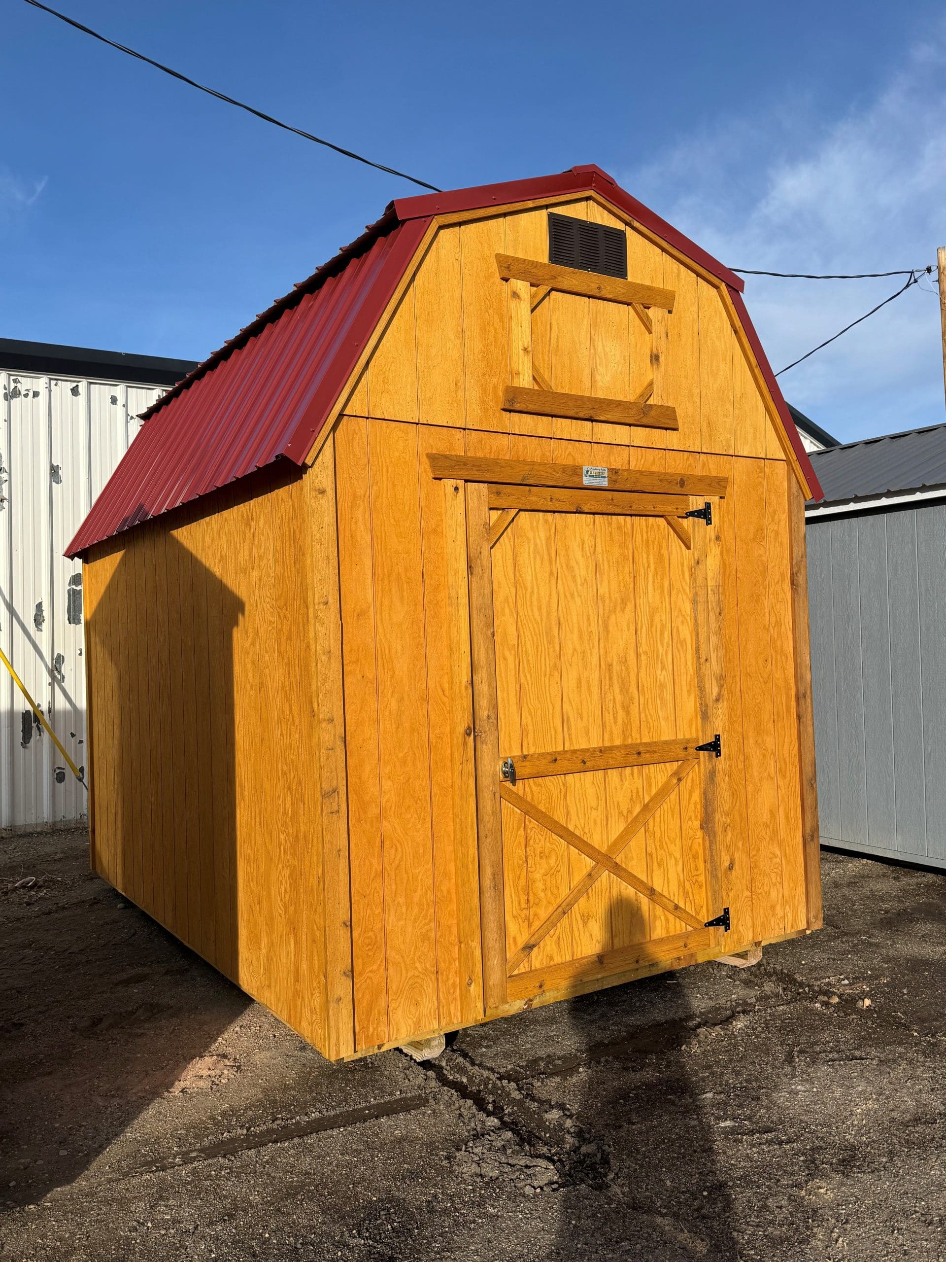 8×12 Lofted Barn Shed Untreated For Sale at French Creek Designs Shed Sales in Casper, WY